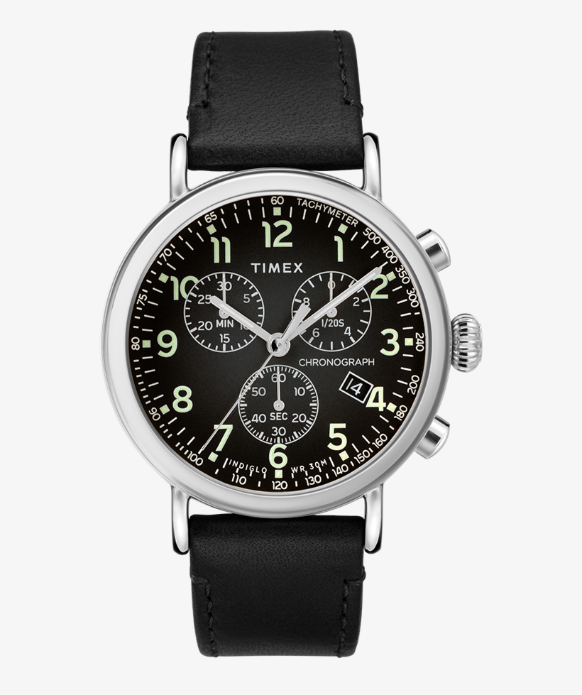 Standard Chronograph 41mm Leather Strap Watch - Filson Men's Scout Argonite Quartz Watch, transparent png