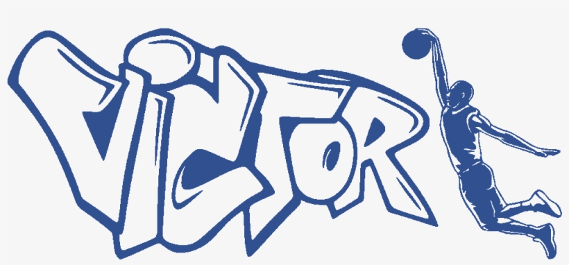 Stickers Victor Basketball Art - Gambar Grafiti Kartun Png, transparent png