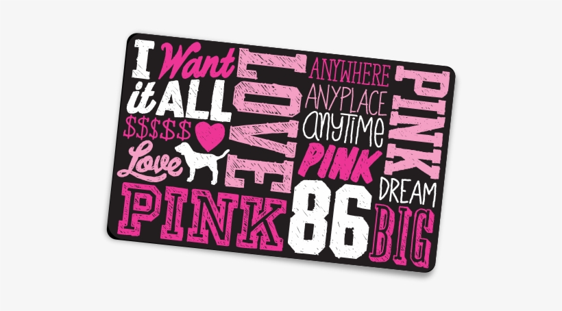 Victoria's Secret's New Gift Card - Custom Colorful Case For Iphone6 Plus 5.5", Love Pink, transparent png