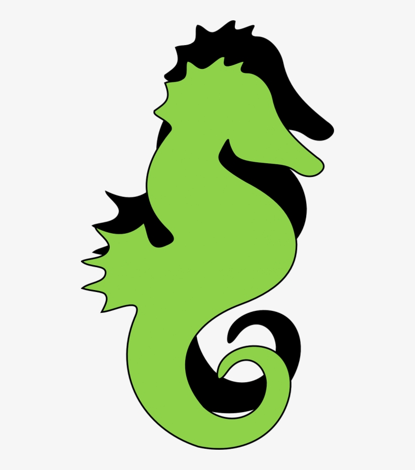 Vector Graphics - Silueta De Caballito De Mar, transparent png