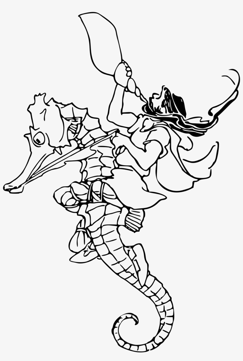 This Free Icons Png Design Of Riding A Seahorse, transparent png