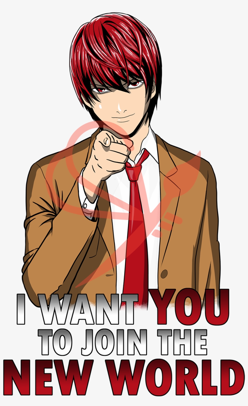 Light Yagami Wants You - T-shirt, transparent png
