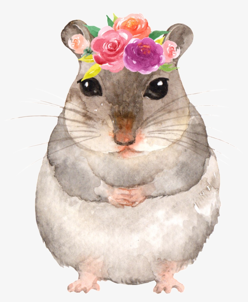 Journal Notebook For Animal Lovers Hamster In Flowers:, transparent png