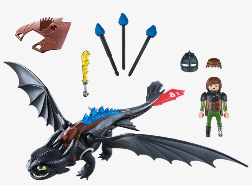 Toothless - Playmobil 9246 Dragons Hiccup & Toothless, transparent png