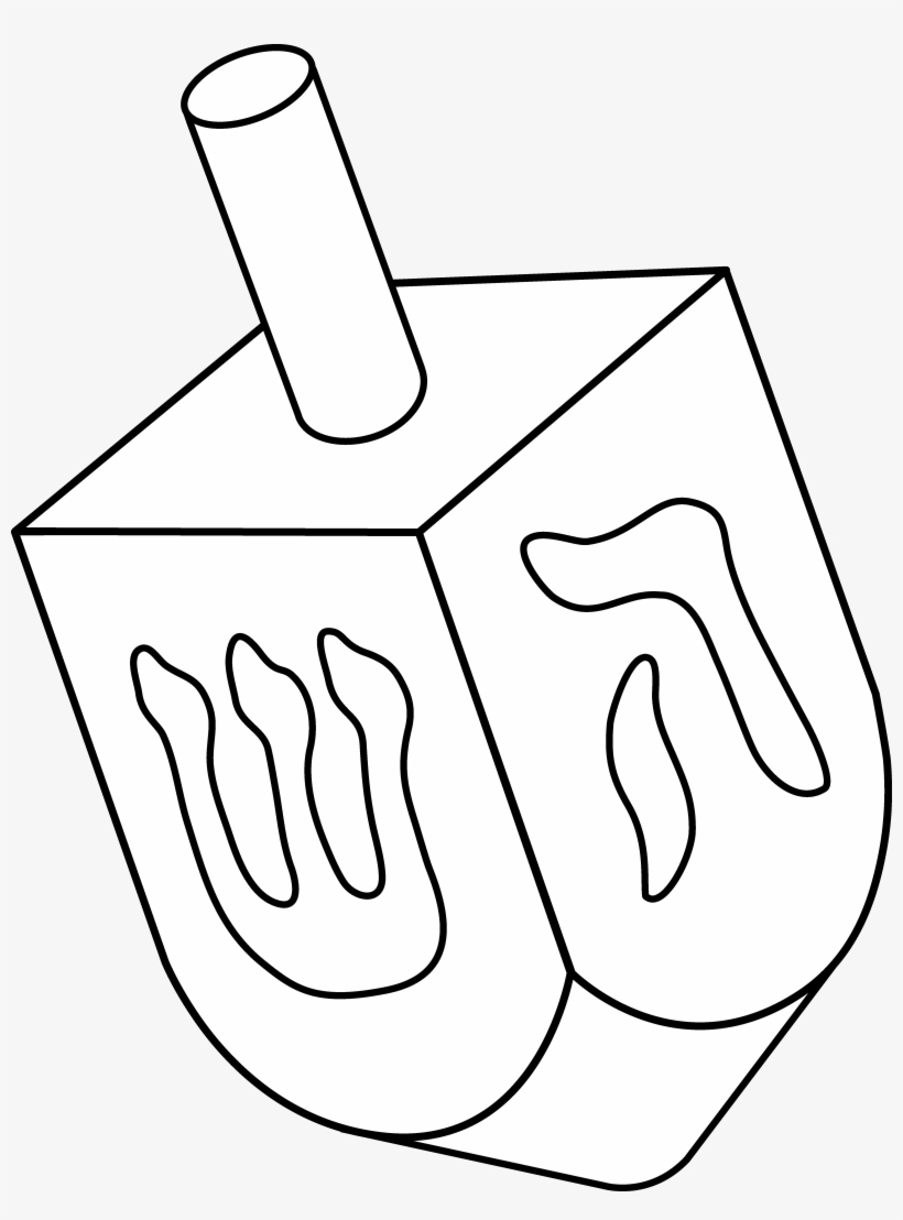 Svg Freeuse Stock Colorable Line Art Free Clip Coloring - Dreidel Svg, transparent png