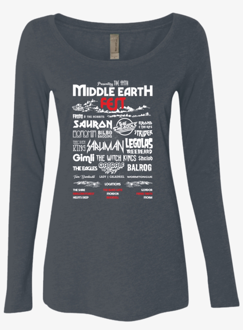 Middle Earth Fest Women's Triblend Long Sleeve Shirt - Sleeve, transparent png