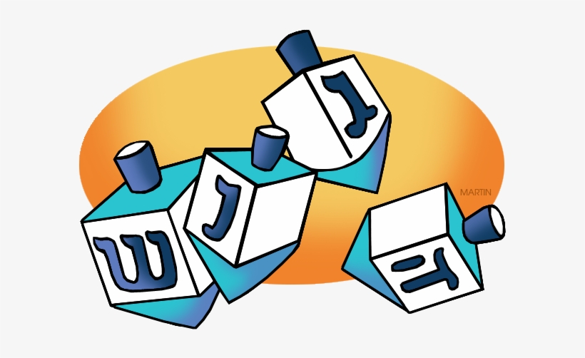 Banner Black And White Stock Dreidel Clipart Blue - Dreidel Clip Art, transparent png