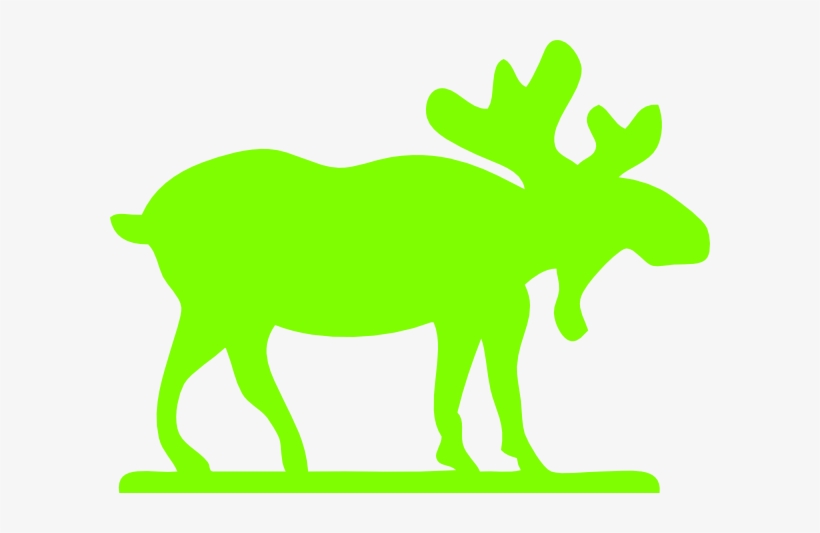Moose Clipart Green - Green Moose, transparent png