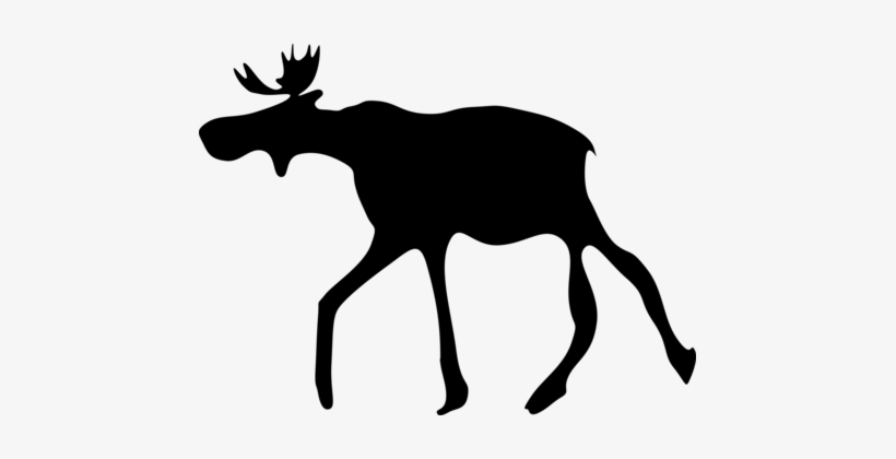 Elk Moose Deer Animal Silhouettes Drawing - Elk Clip Art, transparent png