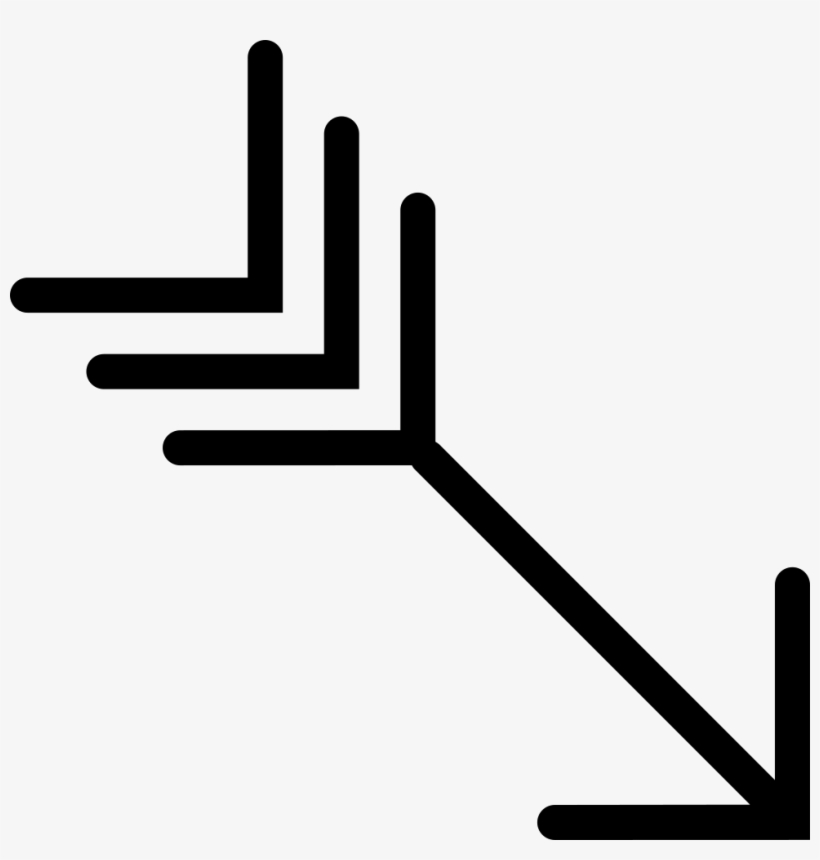 Indian Arrow Pointing Down - Hunting Vector Arrow, transparent png