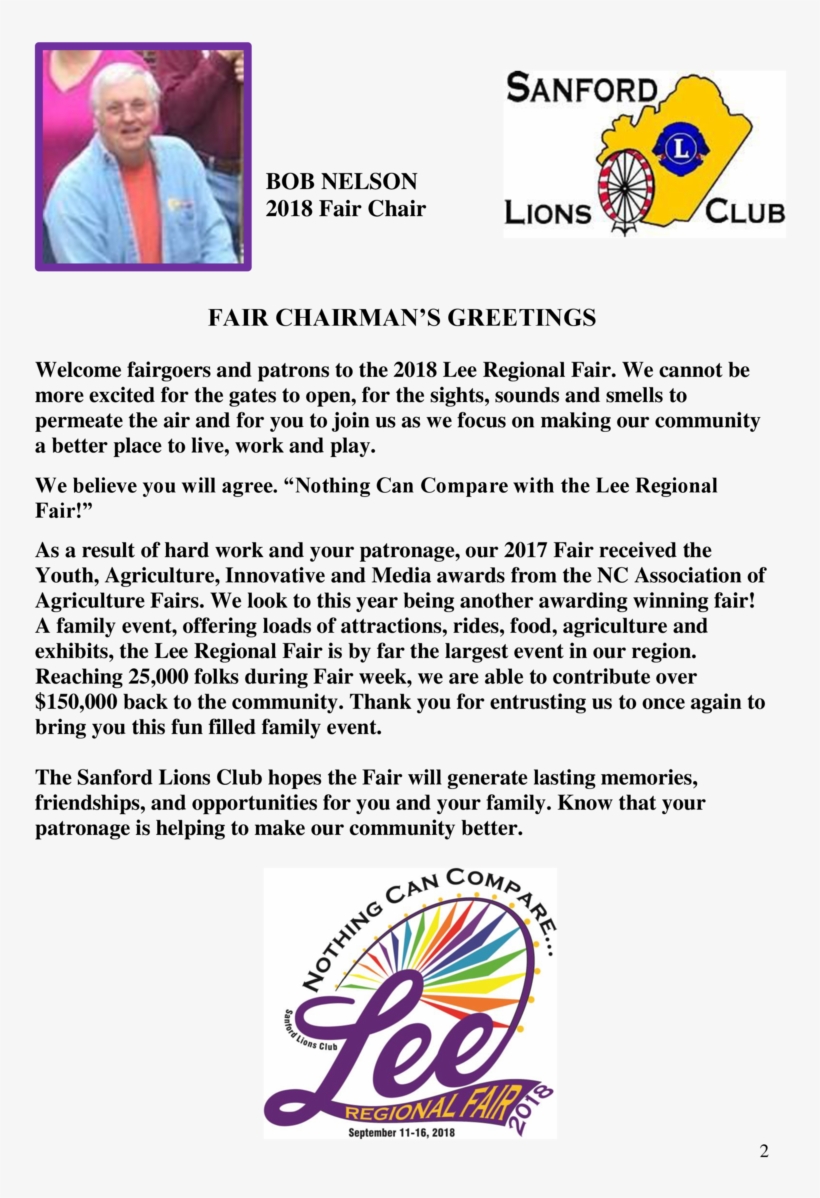 Bob Nelson 2018 Fair Chair Fair Chairman S Greetings - Smile, transparent png