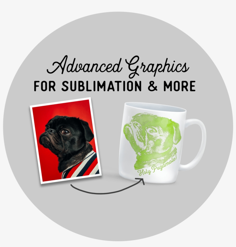 Advanced Graphics For Sublimation - Pug, transparent png