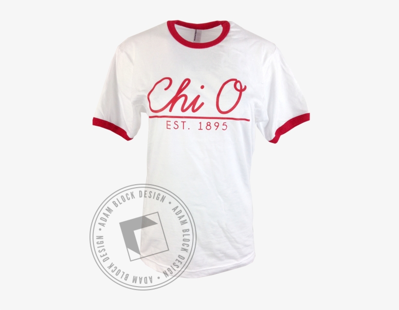 Chi Omega White Ringer Tee - Sigma Nu Snake Shirt, transparent png