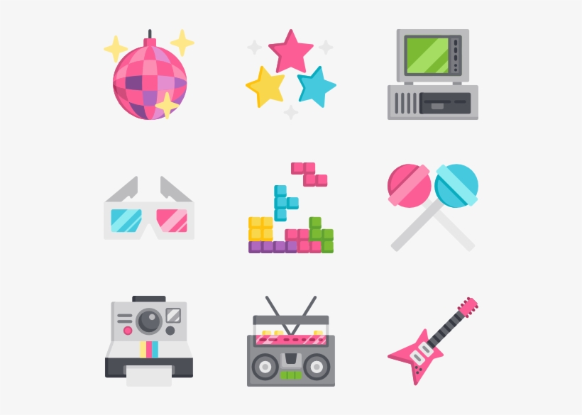 Clip Eighties Icon Packs Svg Psd Png - 1980s, transparent png