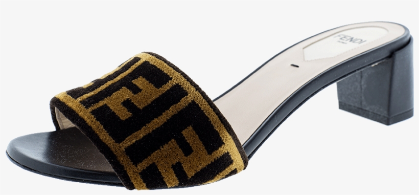 Fendi Logo Mule Slide - Slide Sandal, transparent png