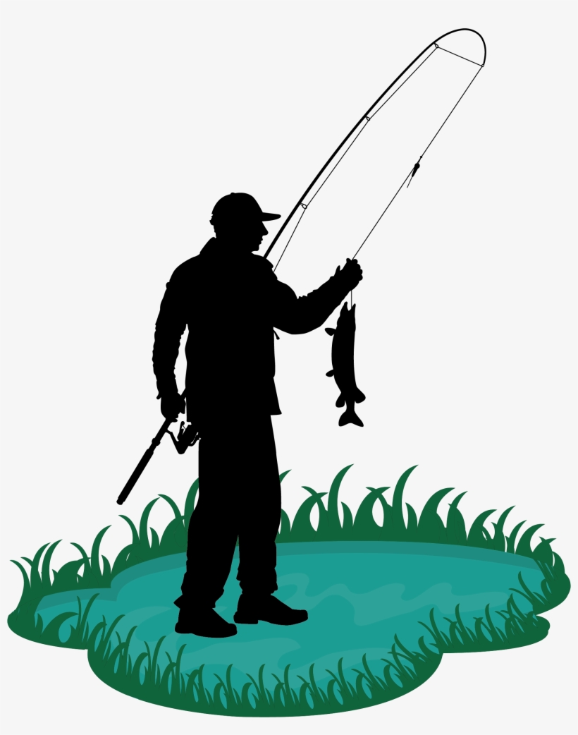 Clip Library Stock Fishing Rod Clip Art Old Man Transprent - Cartoon Man Fishing, transparent png