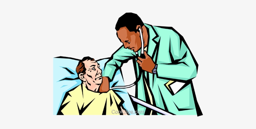 Doctor Examining An Old Man Royalty Free Vector Clip - Doctor Old Man Clipart, transparent png