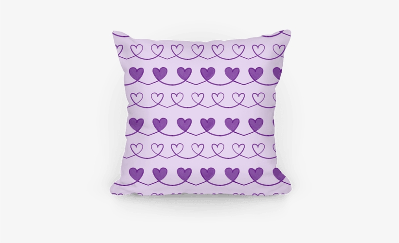 Purple Heart Doodle Pattern Pillow - Cushion, transparent png