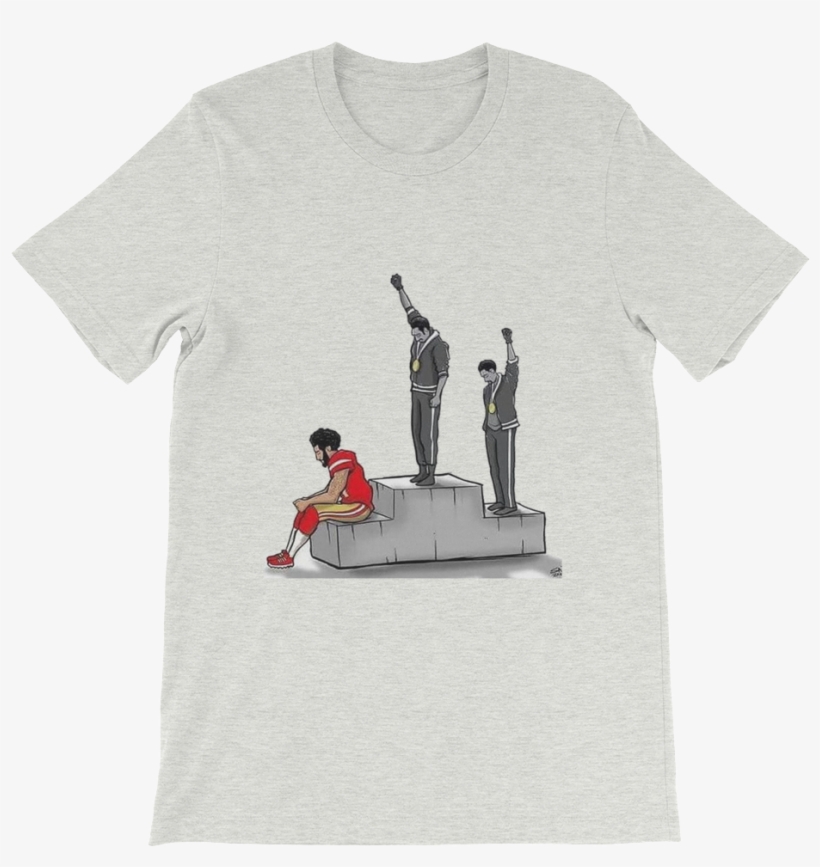 Colin Kaepernick Sits Unisex Short Sleeve T-shirt - Colin Kaepernick Kneeling Painting, transparent png