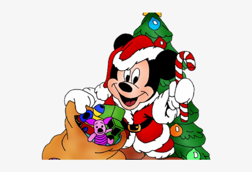 Mickey Mouse Clipart Christmas Tree - Mickey Mouse Christmas Clip, transparent png