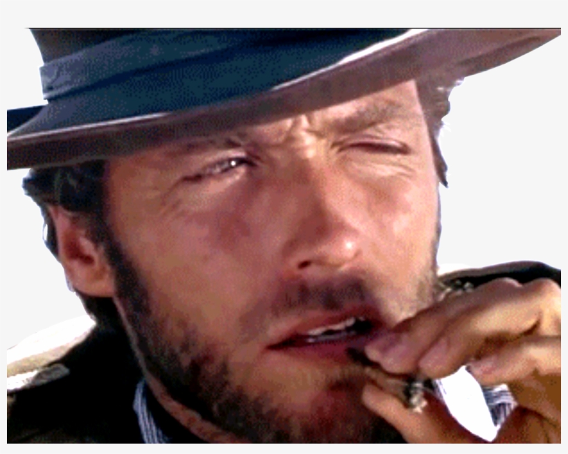 Sticker Clint Eastwood Regard Perplexe Doute Dubitatif - Fedora, transparent png
