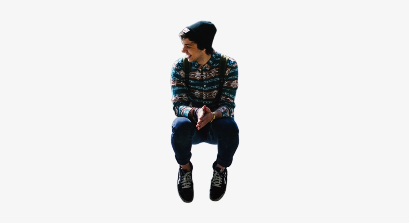 Sitting And Laughing - Man, transparent png