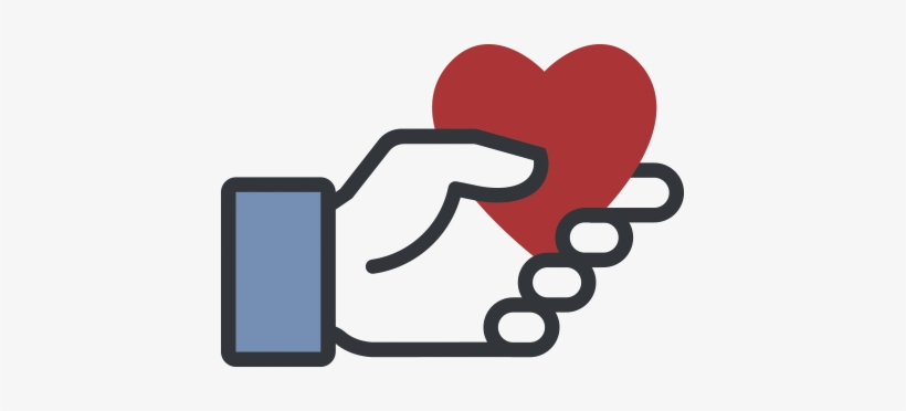 Facebook Hand Holding Heart Fnl Trimmed - Facebook Social Good, transparent png