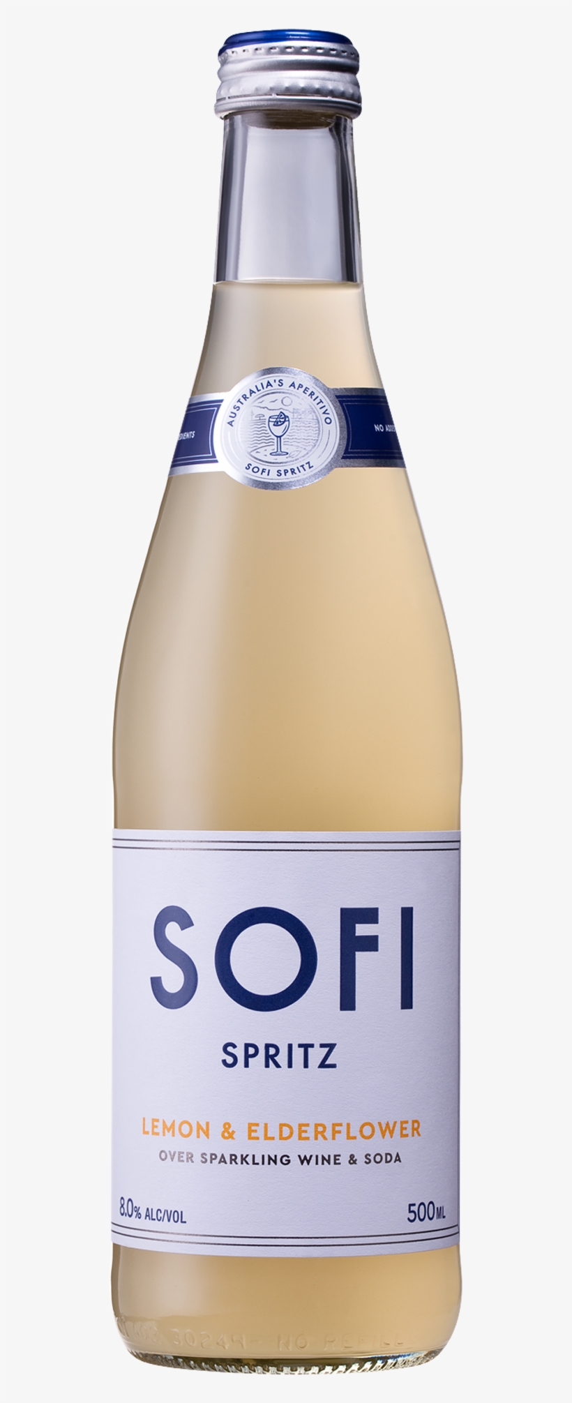 Sofi Spritz Lemon & Elderflower Spritz 500ml Bottle - Sofi Spritz, transparent png