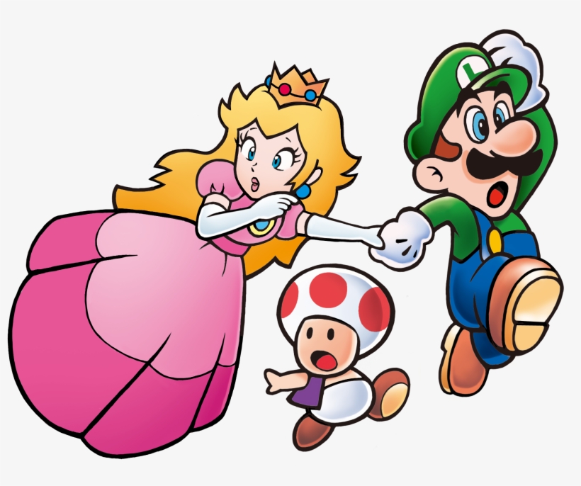 Graphic Transparent Peach Toad Luigi Super - Super Mario Advance 4 Super Mario Bros 3 E, transparent png