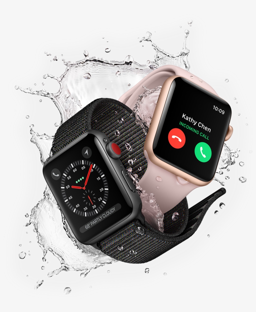 Apple Watch - Apple Watch Series 3 Space Grey With Black Belt 42, transparent png