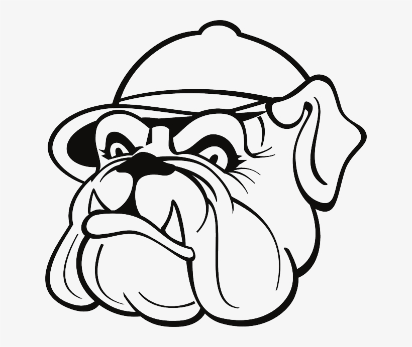 Outline, Drawing, Dog, Hat, Cap, Bulldog, With - Bulldog With Hat Drawing, transparent png