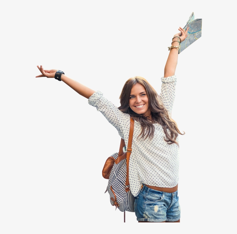 Travel Portfolio Categories Designshop Page Cheerful - Girl Travel Png, transparent png