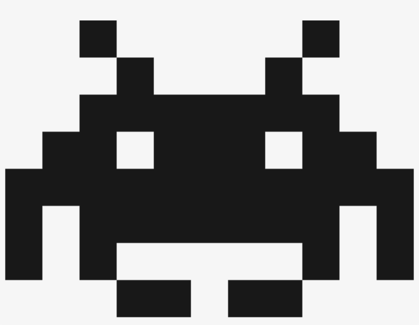 Space Invaders Extreme - Black And White Pixel, transparent png