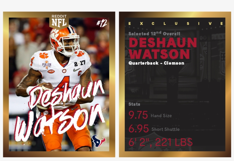 Deshaun Watson, Qb, Clemson - Kick American Football, transparent png