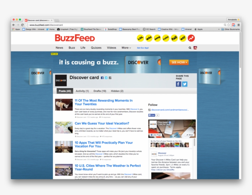 A Snapshot Of The Discover Brand Channel, Currently - Buzzfeed, transparent png