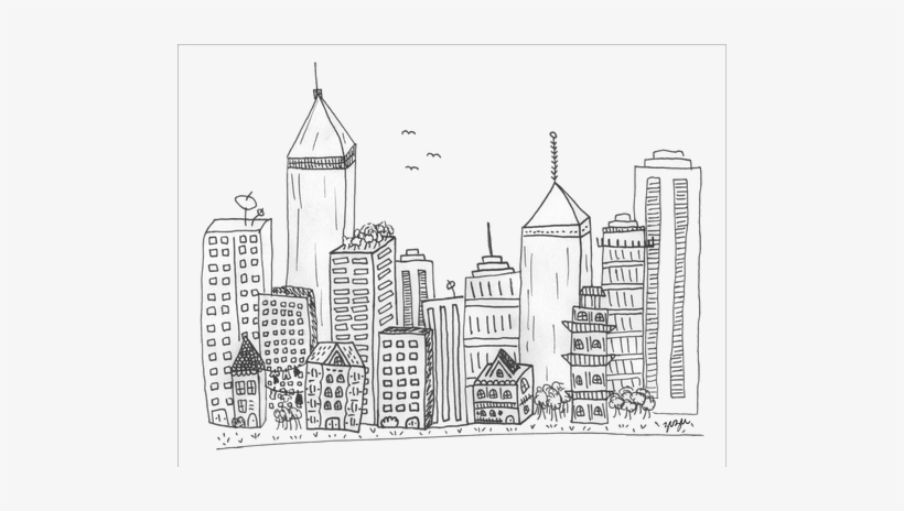 One 2 - 5" Magnet - Los Angeles Black And White Doodles, transparent png