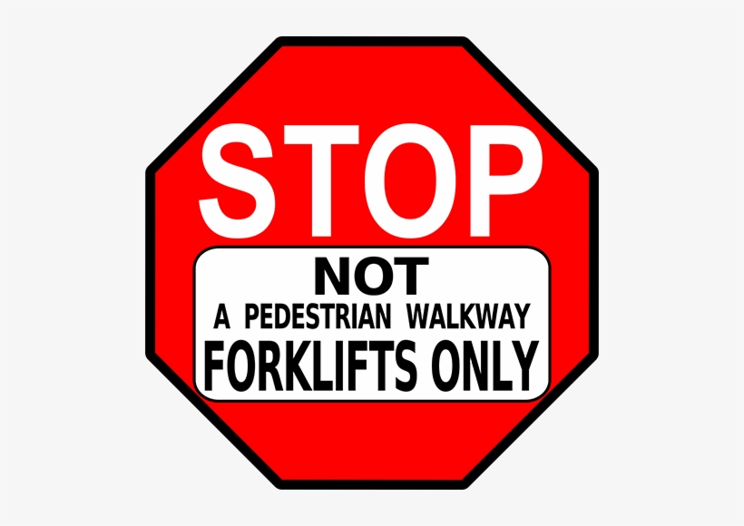 Stop Not A Pedestrian Walkway Forklifts Only Floor - Stop Violence Drawing, transparent png