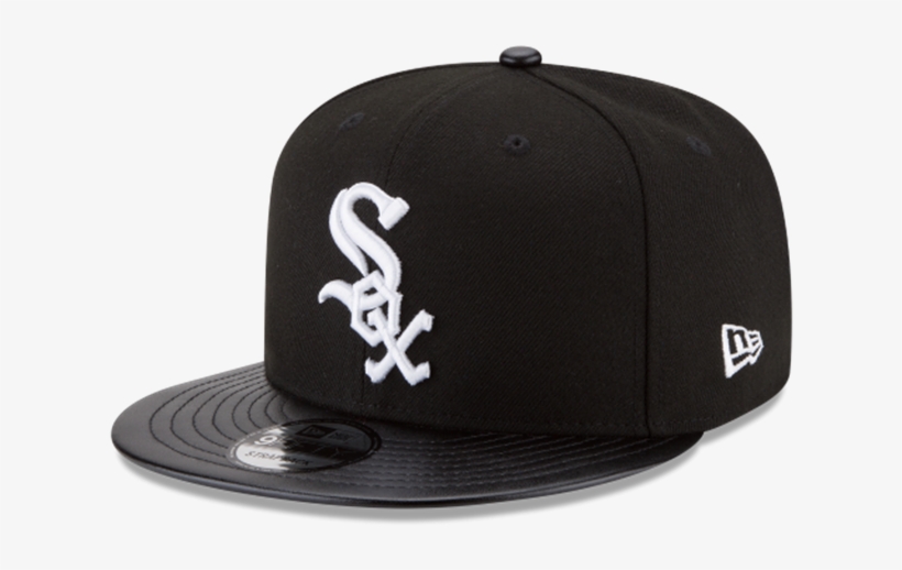 New Era 9fifty Chicago White Sox Sleek Strapback Black - Chicago White Sox Cap, transparent png