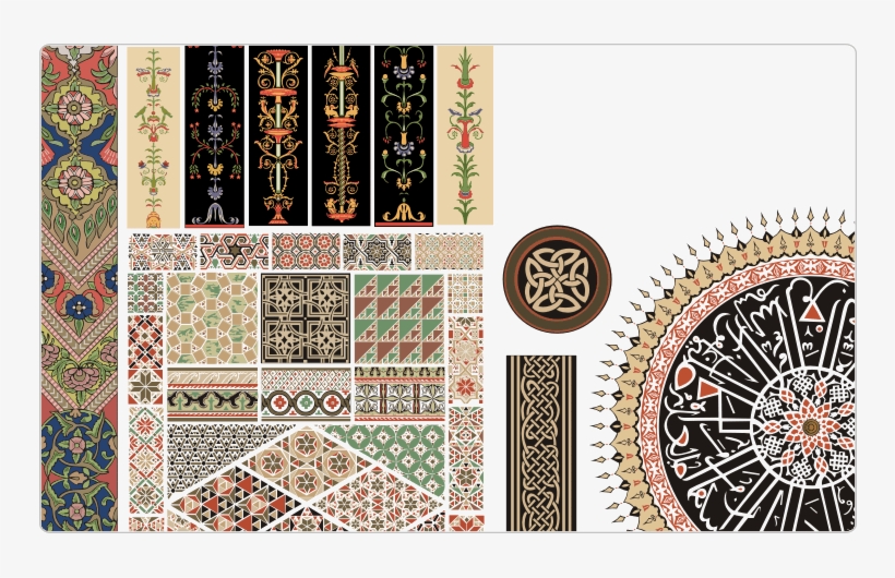 Vector Owen`s Grammar Of Ornament - Art Print: Turkish Mandala, 24x18in., transparent png