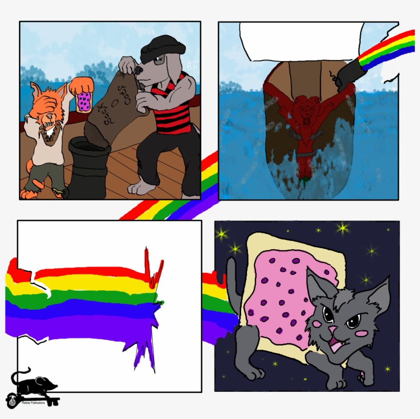 Nyan Cat Flare - Cartoon, transparent png