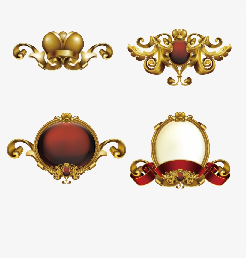 Picture Frame Gold Ornament Gorgeous Texture Decorative - Free Vector Frames, transparent png