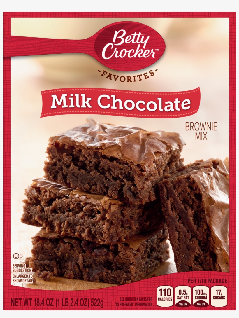 Betty Crocker Milk Chocolate Brownie Mix Family Size,, transparent png