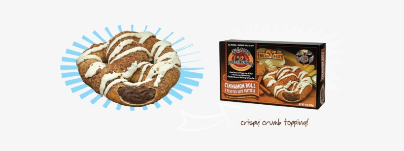 Cinnamon Roll - Kim & Scotts Break Fast! Stuffed Soft Pretzels,, transparent png