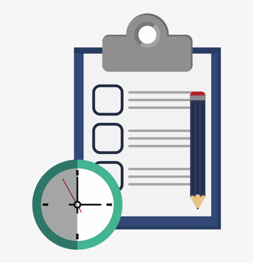 Checklist And Clock Icon - Icon, transparent png