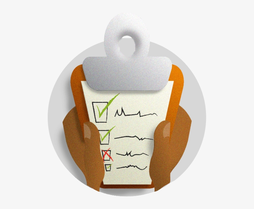 Hands Holding Checklist Of Statistics With Green Checks - Number, transparent png