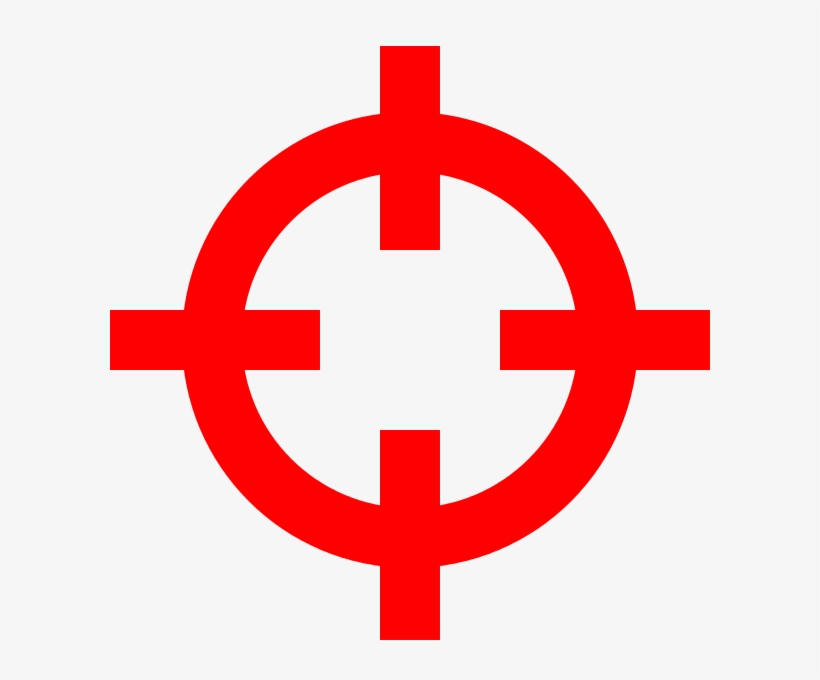 File - Crosshairs Red - Svg - Crosshair Svg, transparent png