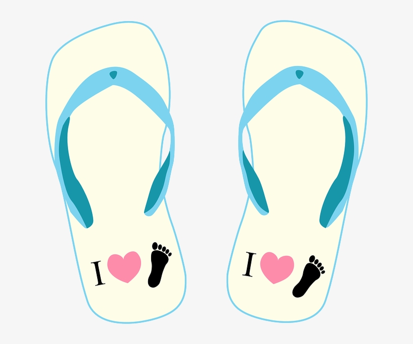 Picture Free Forgetmenot Footwear Flops Flipflops - Vector Dép, transparent png