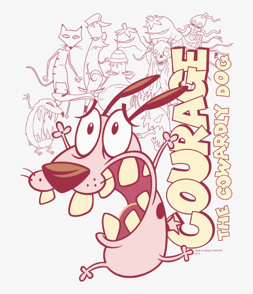 Courage The Cowardly Dog Running Scared Youth T Shirt - Courage The Cowardly Dog, transparent png