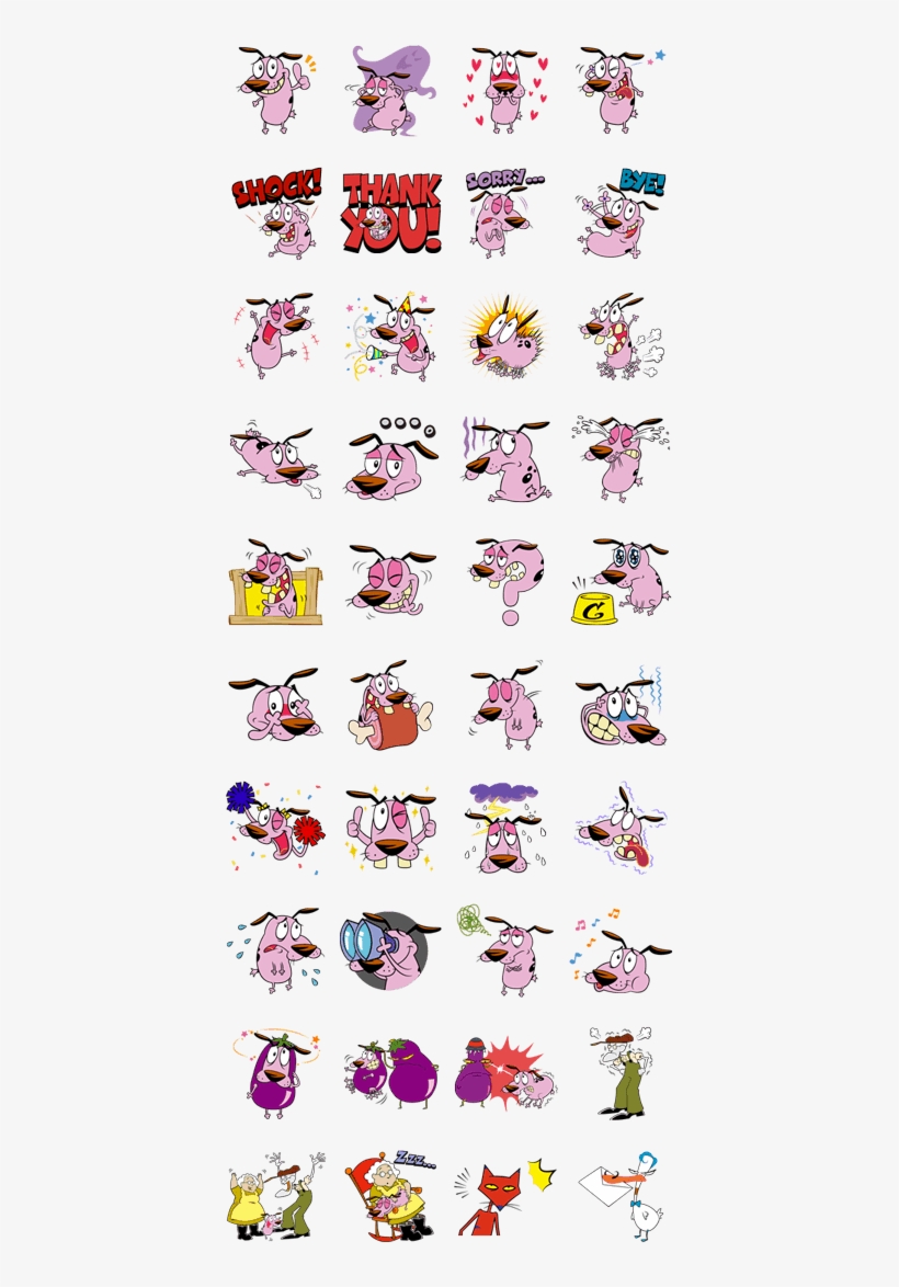Courage The Cowardly Dog - Courage The Cowardly Dog Emoji, transparent png
