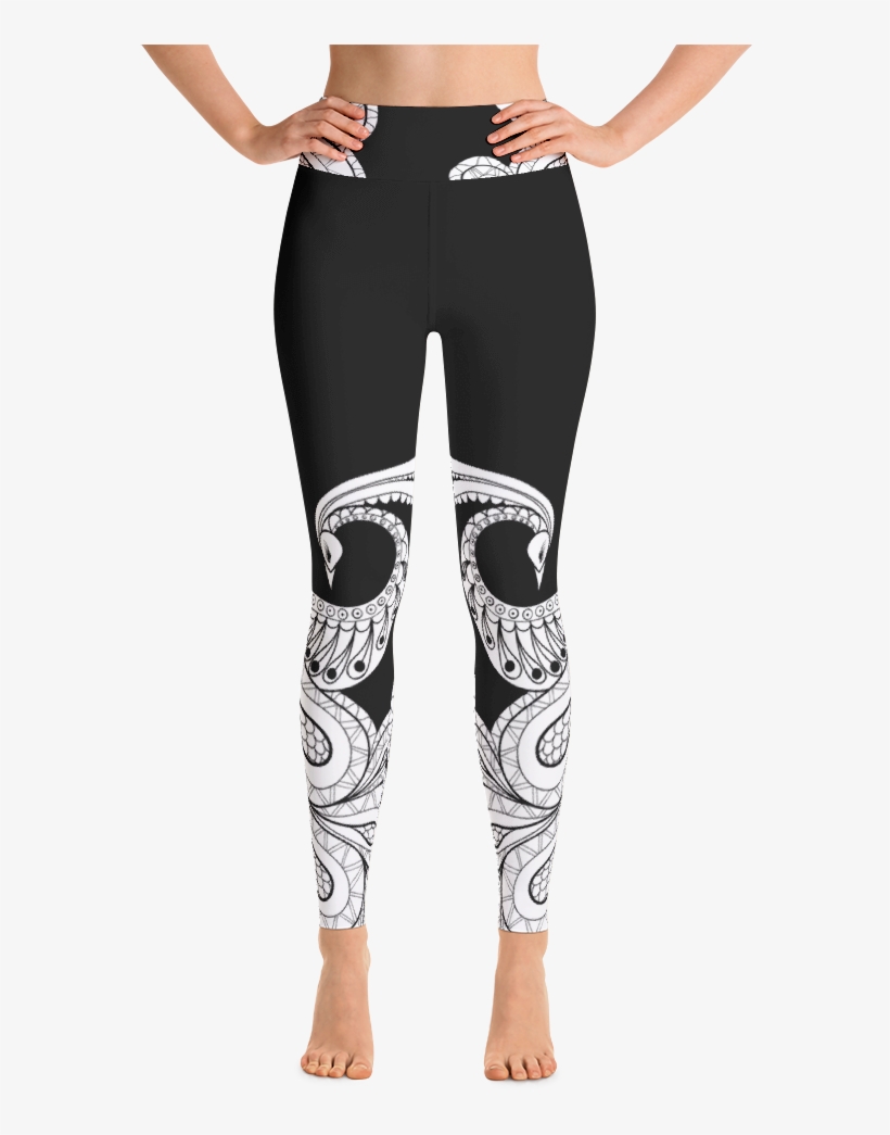 Peacock Feather Coloring Yoga Leggings - Choose., transparent png